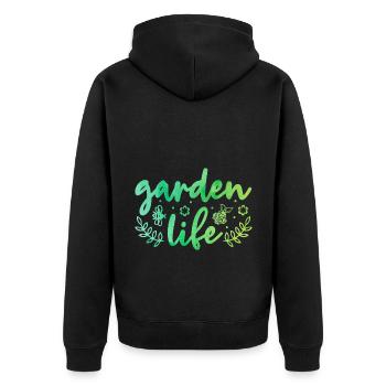 Garden Life Gardener Horticulturist Gardening Land - Unisex Premium Bio Zip Hoodie - Schwarz - Hinten - Nico (187cm)