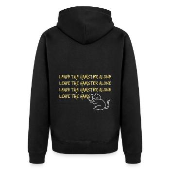 Leave The Hamster Alone Graphic Hamster Owner Pet - Unisex Premium Bio Zip Hoodie - Schwarz - Hinten - Nico (187cm)