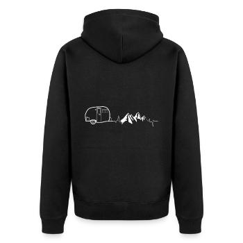 Recreational vehicle - Unisex Premium Organic Zip Hoodie - black - Back - Nico (187cm)