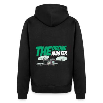 The Drone Master Drone Flying Quadcopter RC Pilot - Unisex Premium Organic Zip Hoodie - black - Back - Nico (187cm)