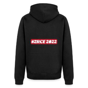 Zrce 2022 - Unisex Premium Bio Zip Hoodie - Schwarz - Hinten - Nico (187cm)