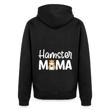 Hamster Mama Animal Lover Pet Owner Rodents Hamste - Unisex Premium Bio Zip Hoodie - Schwarz - Hinten - Nico (187cm)