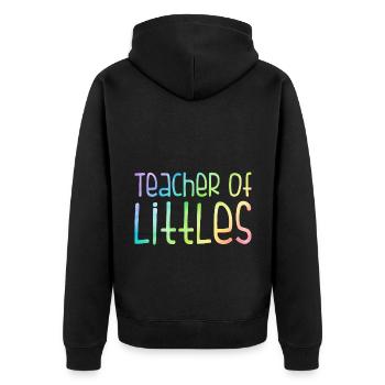 Teacher Of Littles Babysitter Daycare Provider Tea - Unisex Premium Bio Zip Hoodie - Schwarz - Hinten - Nico (187cm)