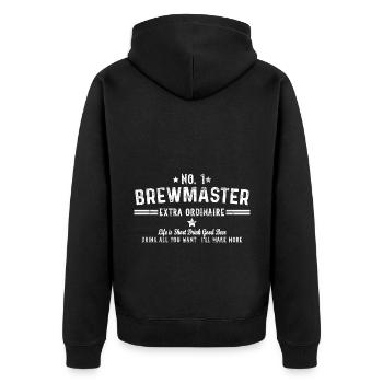 Brewmaster Drink All You Want I'll Make More Homeb - Unisex Premium Bio Zip Hoodie - Schwarz - Hinten - Nico (187cm)