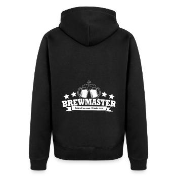 Brewmaster Drink All You Want I'll Make More Homeb - Unisex Premium Bio Zip Hoodie - Schwarz - Hinten - Nico (187cm)
