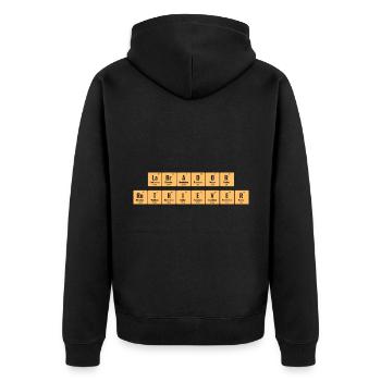 Periodisches System der Elemente Labrador Retriever La - Unisex Premium Bio Zip Hoodie - Schwarz - Hinten - Nico (187cm)