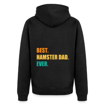 Best Hamster Dad Ever Hamster Lover Pet Owner Dwar - Unisex Premium Bio Zip Hoodie - Schwarz - Hinten - Nico (187cm)