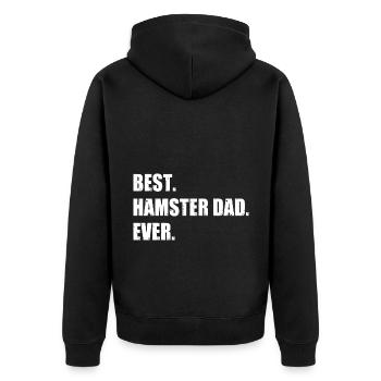 Best Hamster Dad Ever Hamster Lover Pet Owner Dwar - Unisex Premium Bio Zip Hoodie - Schwarz - Hinten - Nico (187cm)