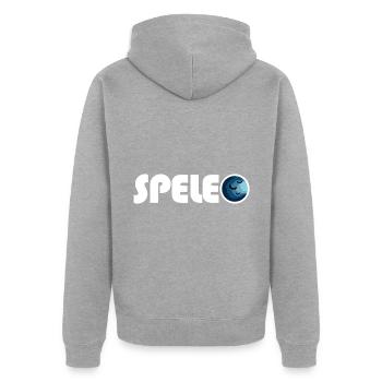 Spéléologie - Spéléologie spéléo-spéléologie - Veste à capuche bio Premium Unisexe - gris chiné - Dos - Nico (187cm)