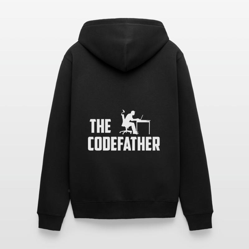 The Codefather Programmer Coder Developer Software Unisex Premium Bio Zip Hoodie