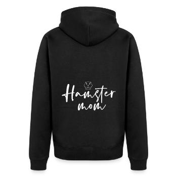 Hamster Mom Animal Lover Pet Owner Rodents Hamster - Unisex Premium Bio Zip Hoodie - Schwarz - Hinten - Nico (187cm)