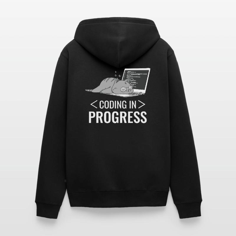 Programmation Informatique Nerd Cat Veste à capuche bio Premium Unisexe