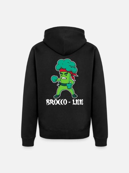 Brocco Lee Broccoli Meme - Unisex Premium Organic Zip Hoodie - black