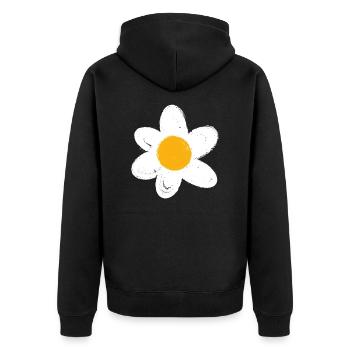 Marguerite - Fleur - Veste à capuche bio Premium Unisexe - noir - Dos - Nico (187cm)