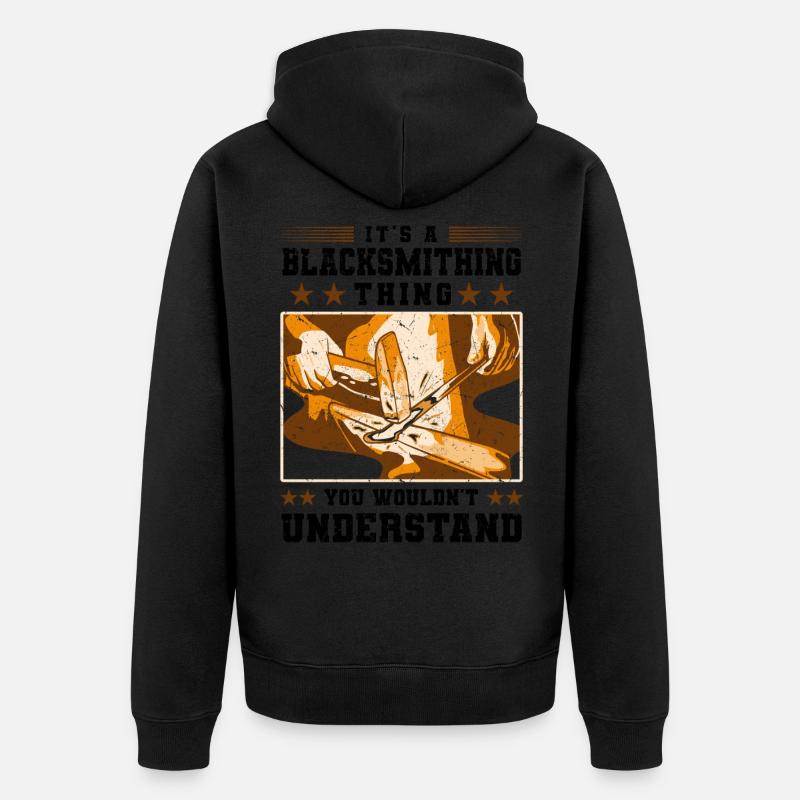 Forger - Veste à capuche bio Premium Unisexe - noir