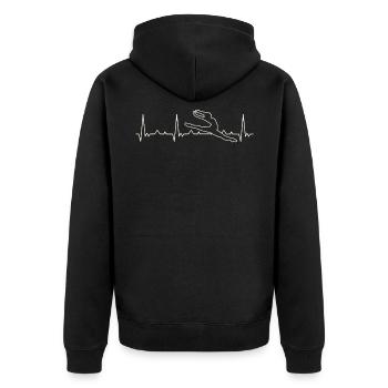 Gimnasta Chica saltando gracia. Corazón. Amor. - Veste à capuche bio Premium Unisexe - noir - Dos - Nico (187cm)