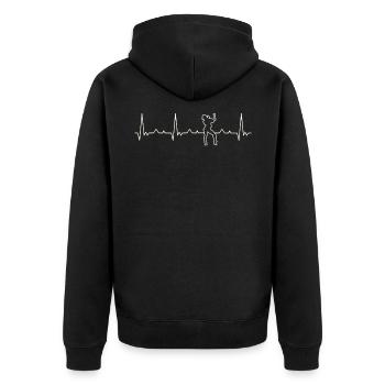 Hiphop Girl Break Dance Music. Corazón. Amor. Ekg - Veste à capuche bio Premium Unisexe - noir - Dos - Nico (187cm)