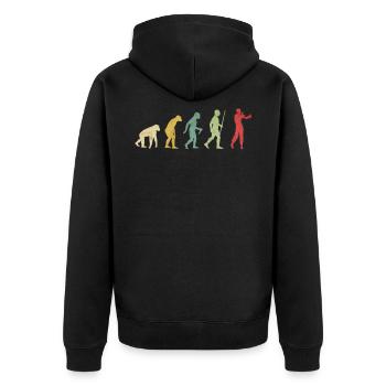 Zombie Mann wandeln - Unisex Premium Bio Zip Hoodie - Schwarz - Hinten - Nico (187cm)