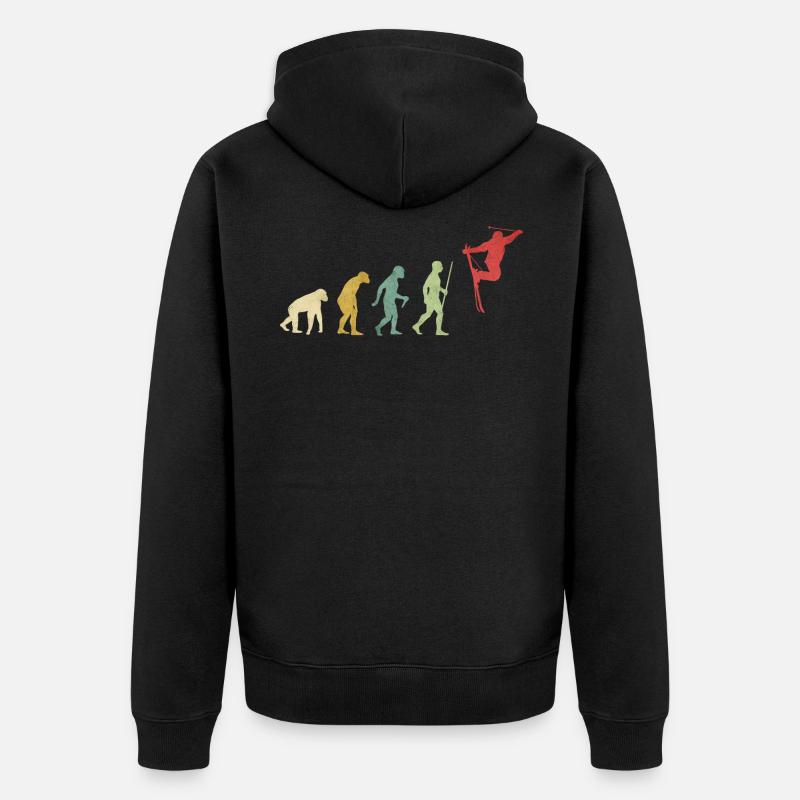Ski Extreme Freestyle Evolution - Unisex Premium Bio Zip Hoodie - Schwarz