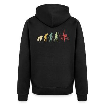 Rhythmische Gymnastikmädchenentwicklung - Unisex Premium Bio Zip Hoodie - Schwarz - Hinten - Nico (187cm)