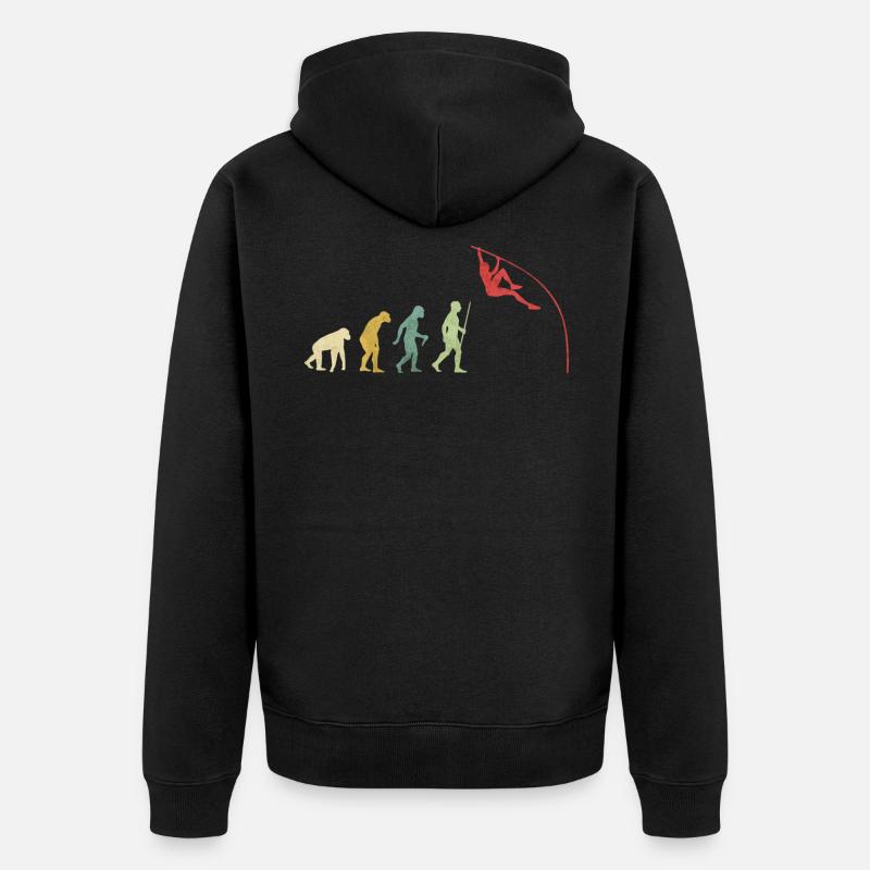Stangenviertel Jump Evolution - Unisex Premium Bio Zip Hoodie - Schwarz