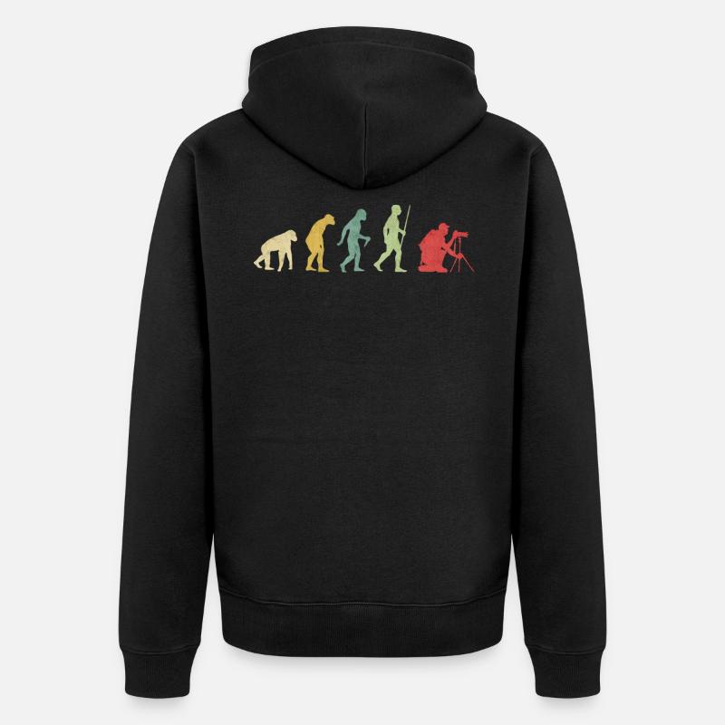 Photografer Pro Evolution - Unisex Premium Organic Zip Hoodie - black