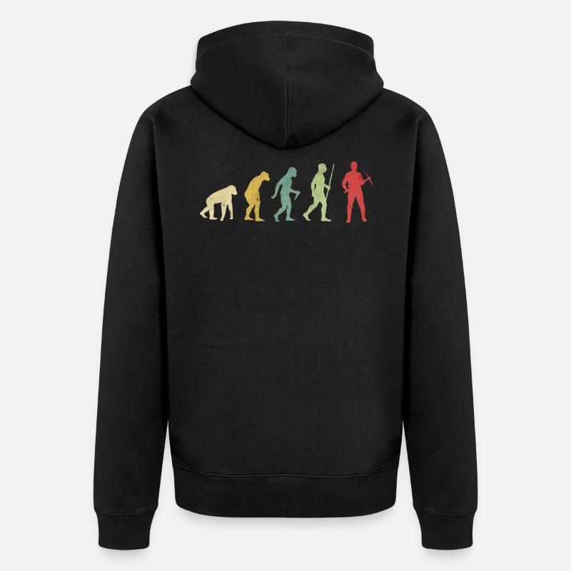 Minero con evolución de pickaxe - Veste à capuche bio Premium Unisexe - noir