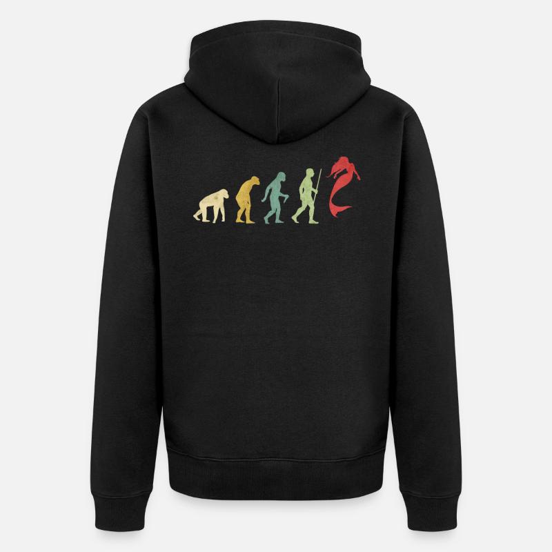 Evolución de la sirena - Veste à capuche bio Premium Unisexe - noir