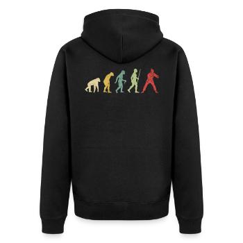 Judo niña luchando contra la evolución femenina - Veste à capuche bio Premium Unisexe - noir - Dos - Nico (187cm)