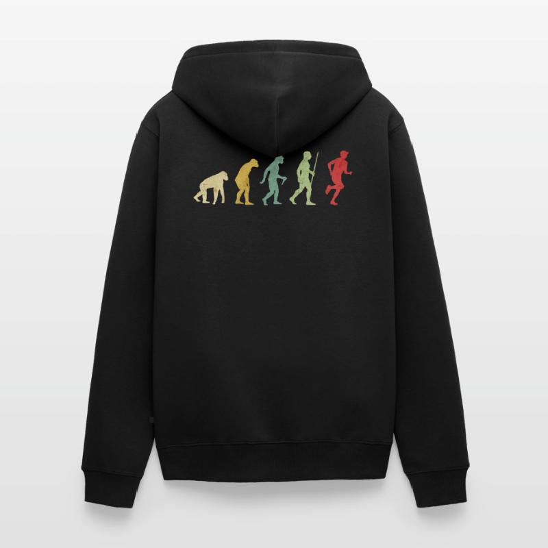 Jogging Runner Evolution Unisex Premium Bio Zip Hoodie