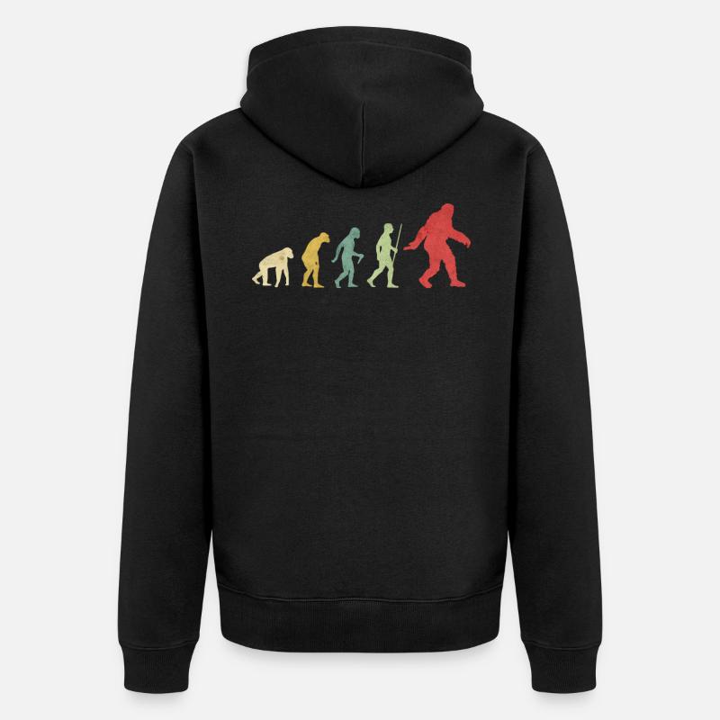 Evolución de Bigfoot Walking Beast - Veste à capuche bio Premium Unisexe - noir