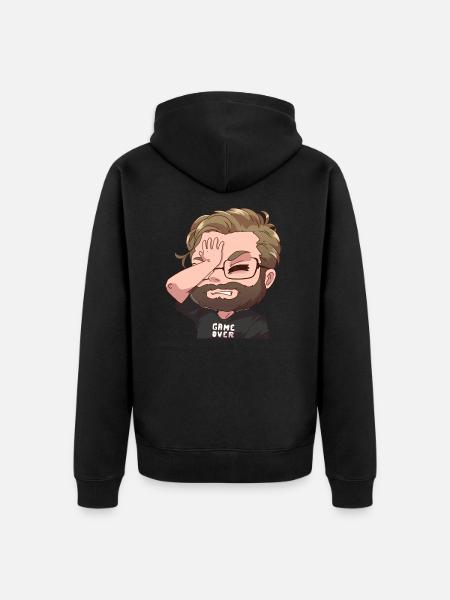 Facepalm Manny - Unisex Premium Organic Zip Hoodie - black