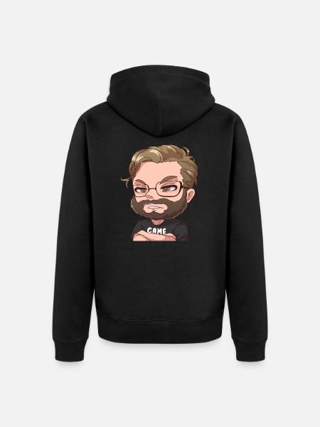 Annoyed Manny - Unisex Premium Organic Zip Hoodie - black