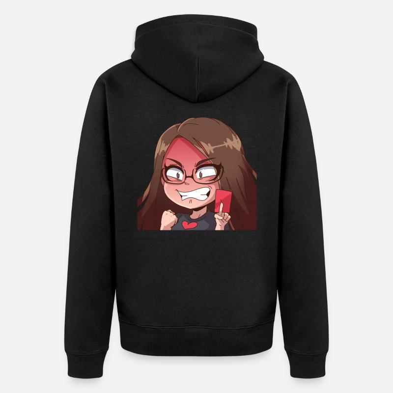 Carton rouge !!! - Veste à capuche bio Premium Unisexe - noir