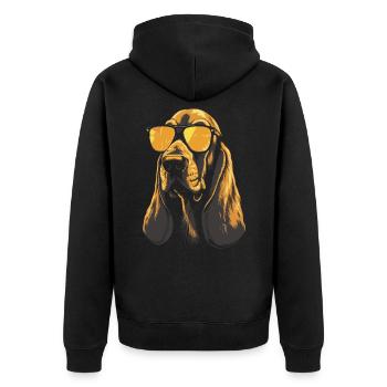 Basset Hound Cool Sunglasses - Veste à capuche bio Premium Unisexe - noir - Dos - Nico (187cm)
