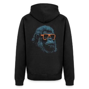 Lunettes de soleil de gorille - Veste à capuche bio Premium Unisexe - noir - Dos - Nico (187cm)
