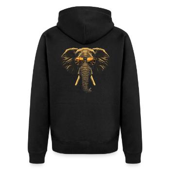 Lunettes de soleil d'éléphants - Veste à capuche bio Premium Unisexe - noir - Dos - Nico (187cm)
