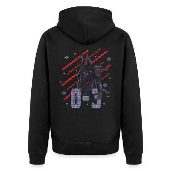 G2 Esports Samurai 0-3 Ugly Christmas Design - Unisex Premium Organic Zip Hoodie - black - Back - Nico (187cm)