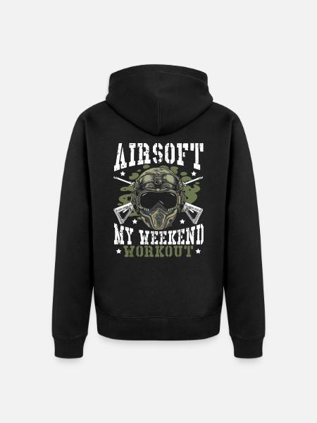 Team-Based Shooting Airsoft Strategy Airsoft - Unisex Premium Organic Zip Hoodie - black