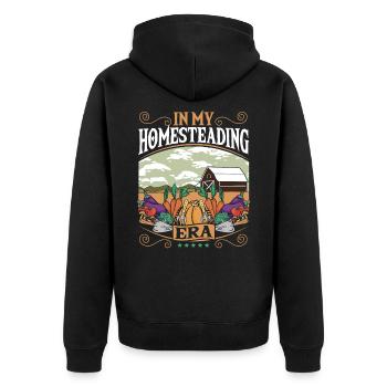 Tiny House en permaculture à l’époque de mon homesteading - Veste à capuche bio Premium Unisexe - noir - Dos - Nico (187cm)