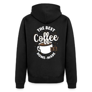 Café en grains Café artisanal Café Barista à domicile - Veste à capuche bio Premium Unisexe - noir - Dos - Nico (187cm)