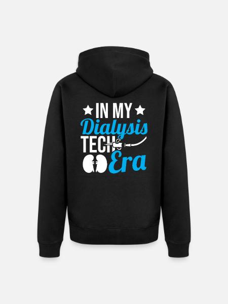 In meiner Dialysetechnik-Ära - Unisex Premium Bio Zip Hoodie - Schwarz