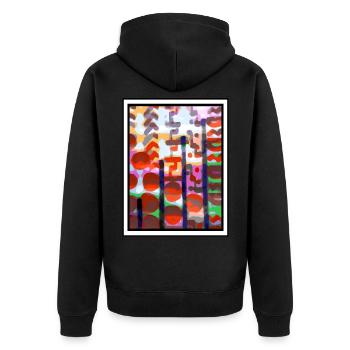 Design inspiré du Japon - Veste à capuche bio Premium Unisexe - noir - Dos - Nico (187cm)