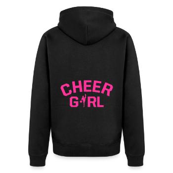 Cheer Girl Cheerleading Cheerleader Cheerdance Gym - Unisex Premium Bio Zip Hoodie - Schwarz - Hinten - Nico (187cm)