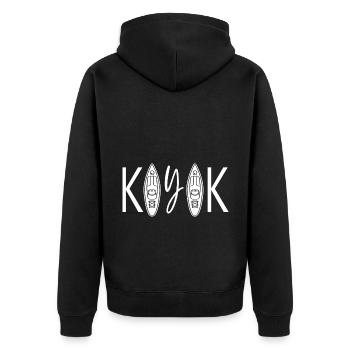Retro Graphic Kayaking Kayak Canoe Rowing Rower Pa - Unisex Premium Bio Zip Hoodie - Schwarz - Hinten - Nico (187cm)