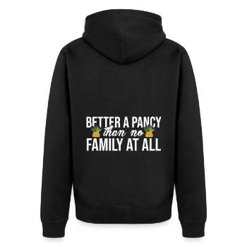 Better A Pancy Than No Family At All Gardening Gar - Unisex Premium Bio Zip Hoodie - Schwarz - Hinten - Nico (187cm)