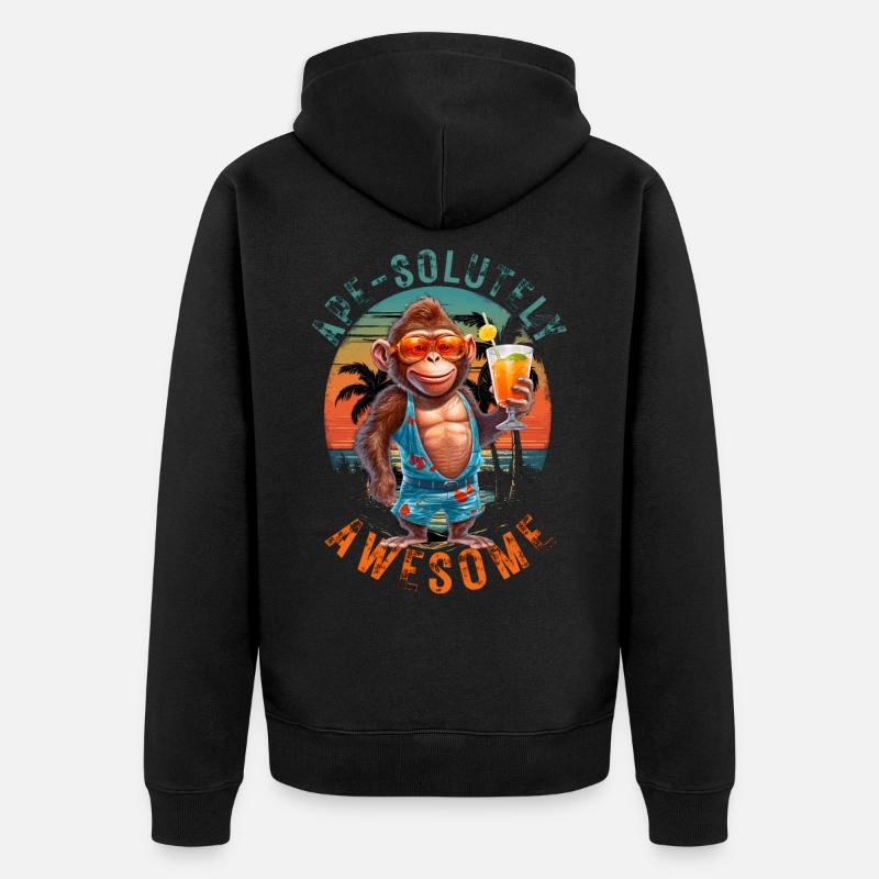 Ape-solutely Awesome - Absolument génial - Veste à capuche bio Premium Unisexe - noir