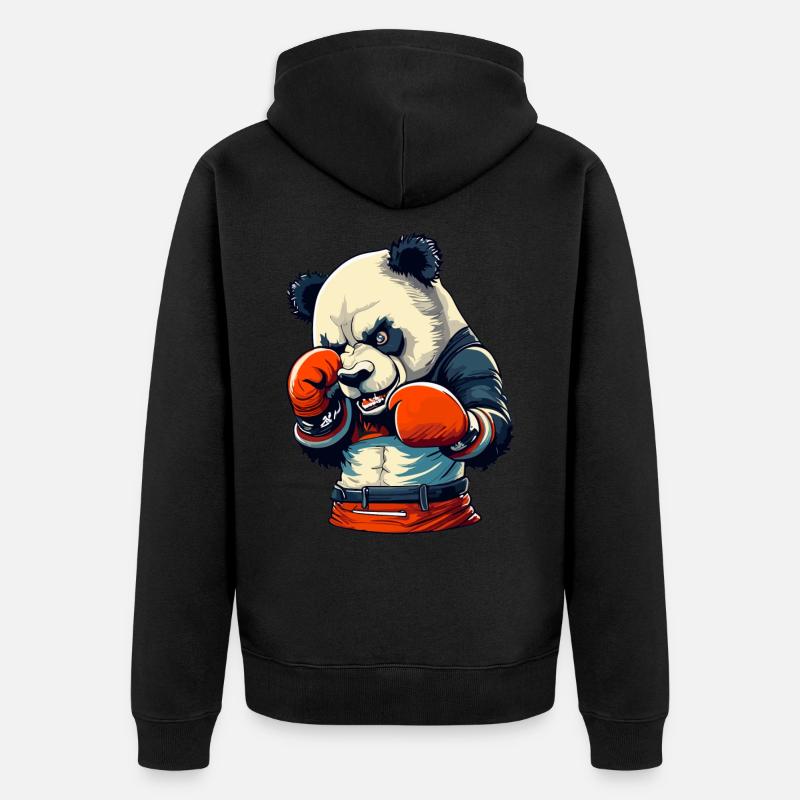 Boîte Panda - Veste à capuche bio Premium Unisexe - noir
