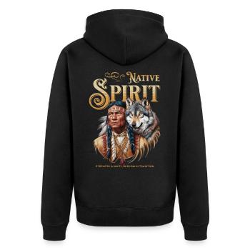 natif - Veste à capuche bio Premium Unisexe - noir - Dos - Nico (187cm)