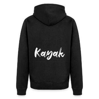 Retro Graphic Kayaking Kayak Canoe Rowing Rower Pa - Unisex Premium Bio Zip Hoodie - Schwarz - Hinten - Nico (187cm)